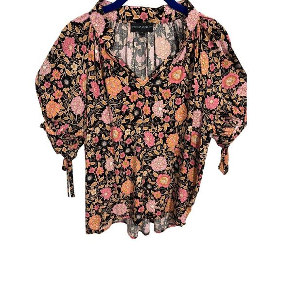 Cynthia Rowley Sm BOHO style blouse Floral design Cottagecore - Picture 1 of 9